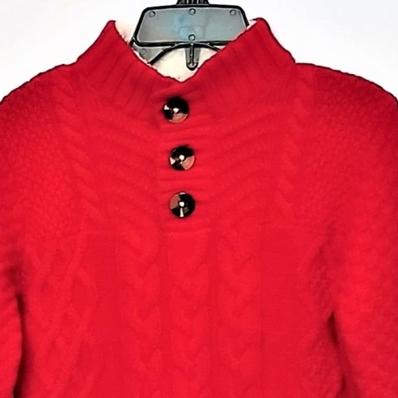 Boys Cableknit Sweater Cat & Jack 18M Red NWT - Picture 2 of 8